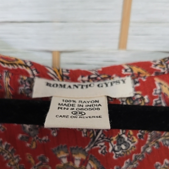 Romantic Gypsy Boho Dress with Tie Front - Picture 2 of 7